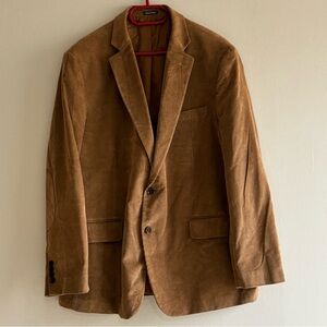 Stafford Men Corduroy  Classic Fit Cotton Stretch Blazer Elbow Patch Sz 48 Reg